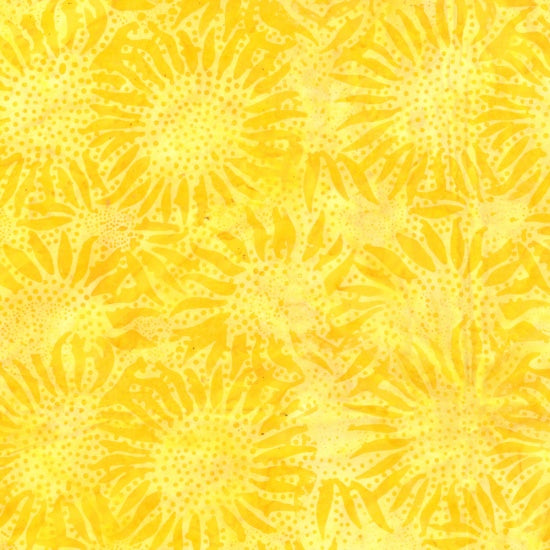 Bali Chop : Sunflower in Sun : Hoffman Batiks