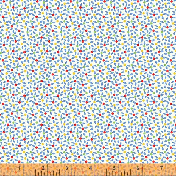 Storybook by Whistler Studios : Rainbow Daisies in Blue : Windham