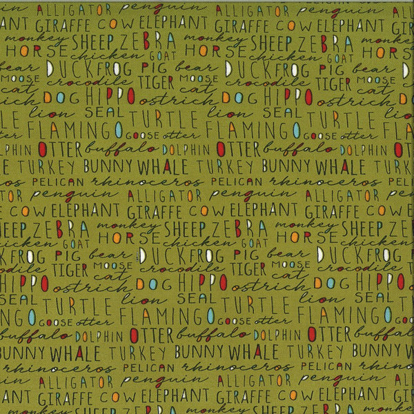 Animal Crackers by Sweetwater : 5804-12 Pickle : Moda