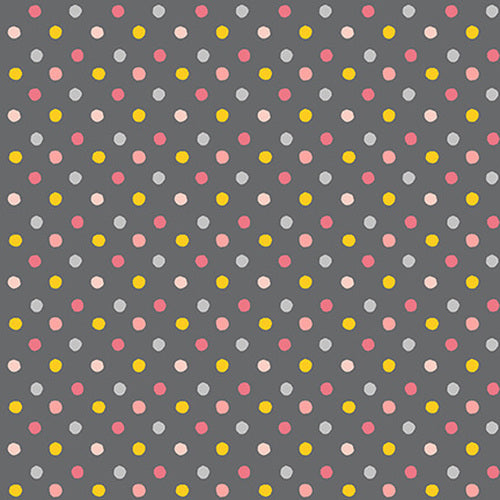 Porkopolis by Diane Eichler : Multicolored Dots in Gray : Studio E