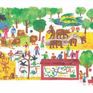 1 2 3 To the Zoo by Eric Carle : 8238X : Andover : Panel