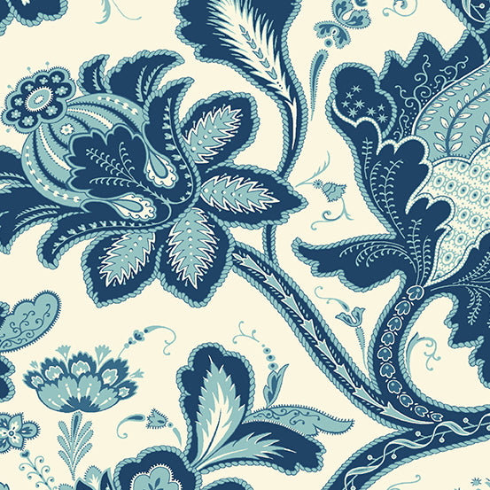 Annabella by Renee Nanneman : Main Floral in Blue : Andover