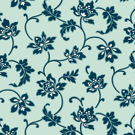 Annabella by Renee Nanneman : Trumpet Vine in Teal : Andover