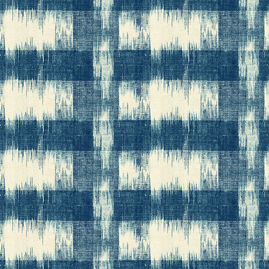 Annabella by Renee Nanneman : Ikat Plaid in Blue : Andover