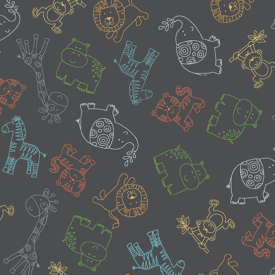 Jungle Friends by Makower : TP-2199-S : Andover