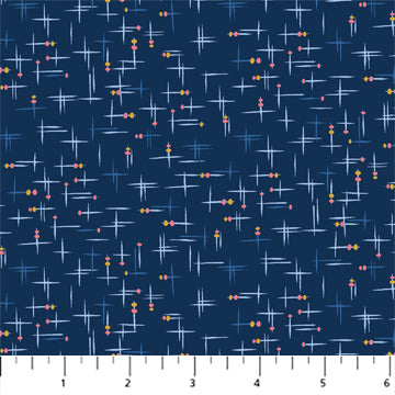 Pond Tales by Rebecca Elfast : 90609-49 Navy : Figo