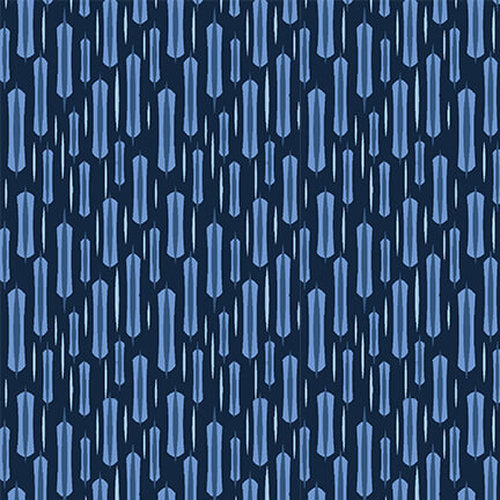 Once in a Blue Mood by Yolanda Fundora : Long Stitch in Dark Blue : Blank Quilting