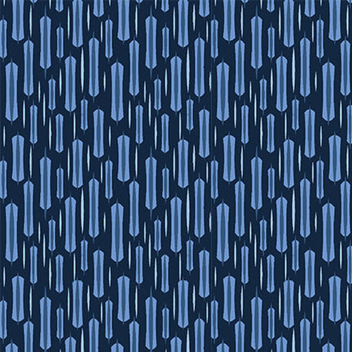 Once in a Blue Mood by Yolanda Fundora : Long Stitch in Dark Blue : Blank Quilting