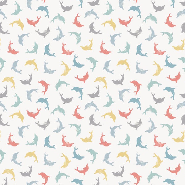 Spindrift : Twirling Dolphins in Multi : Lewis & Irene