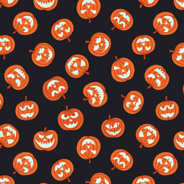 Haunted House : Glow in the Dark Pumpkin Faces in Black : Lewis and Irene