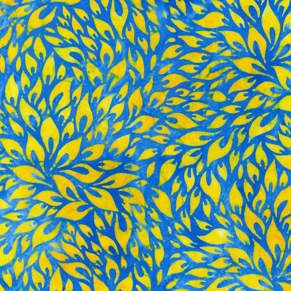 Artisan Batiks : Floral Wave : AMD-21625-361 Capri : Robert Kaufman