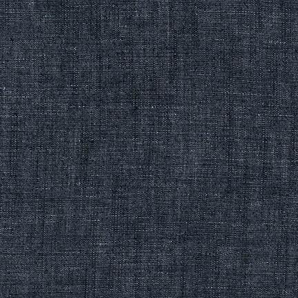 Cotton Linen Chambray 5 oz. : Indigo Washed #1467 : Robert Kaufman