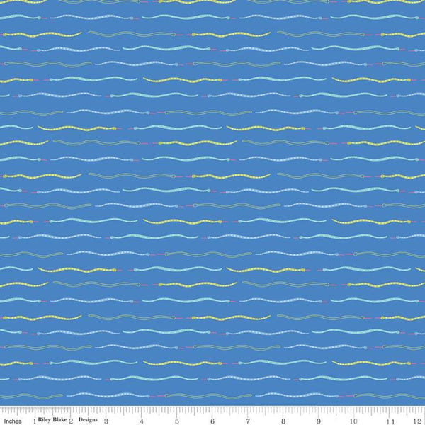 Under the Canopy by Citrus & Mint Designs : It Had To Be Snakes in Blue : Riley Blake