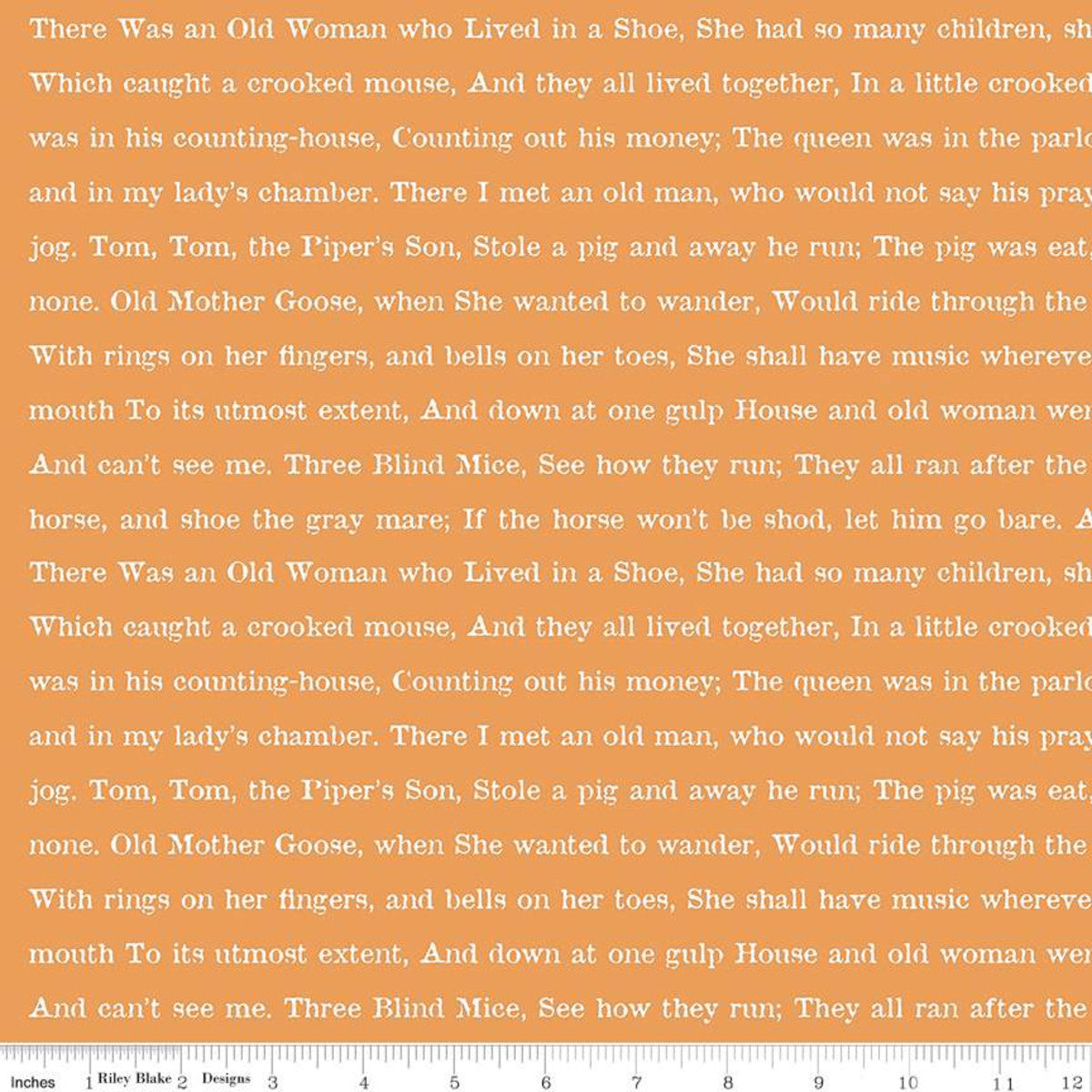 Goose Tales by Janet Wecker Frisch : Text in Orange : Riley Blake