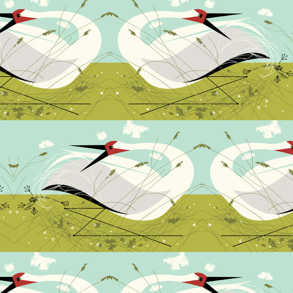 Vanishing Birds by Charley Harper : Whooping Crane : Birch