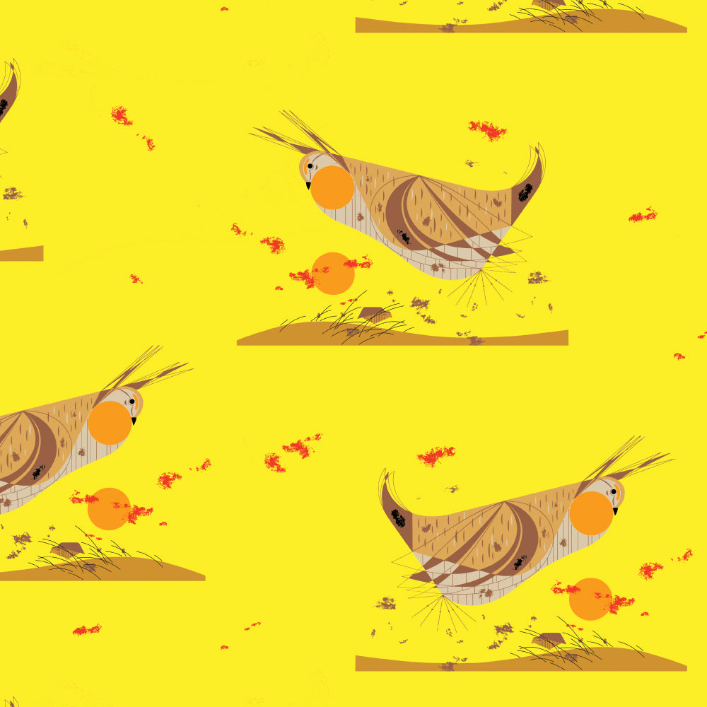 Vanishing Birds by Charley Harper : Heath Hen : Birch