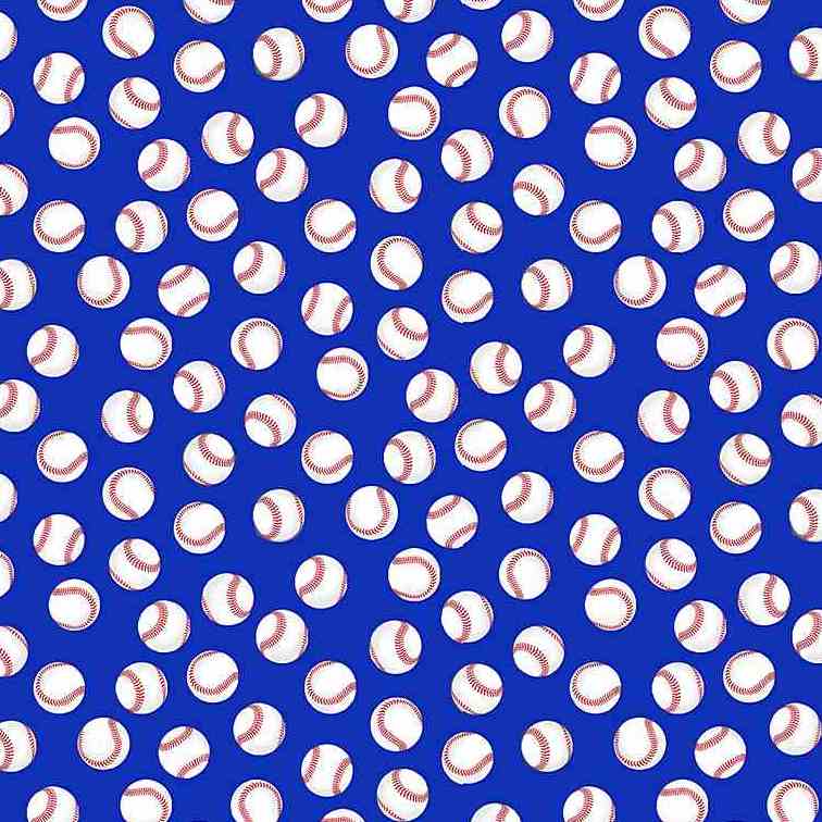Mini Baseballs in Blue : Timeless Treasures