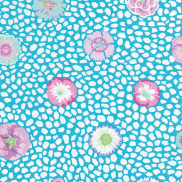 Kaffe Fassett : Guinea Flower in Turquoise : Free Spirit