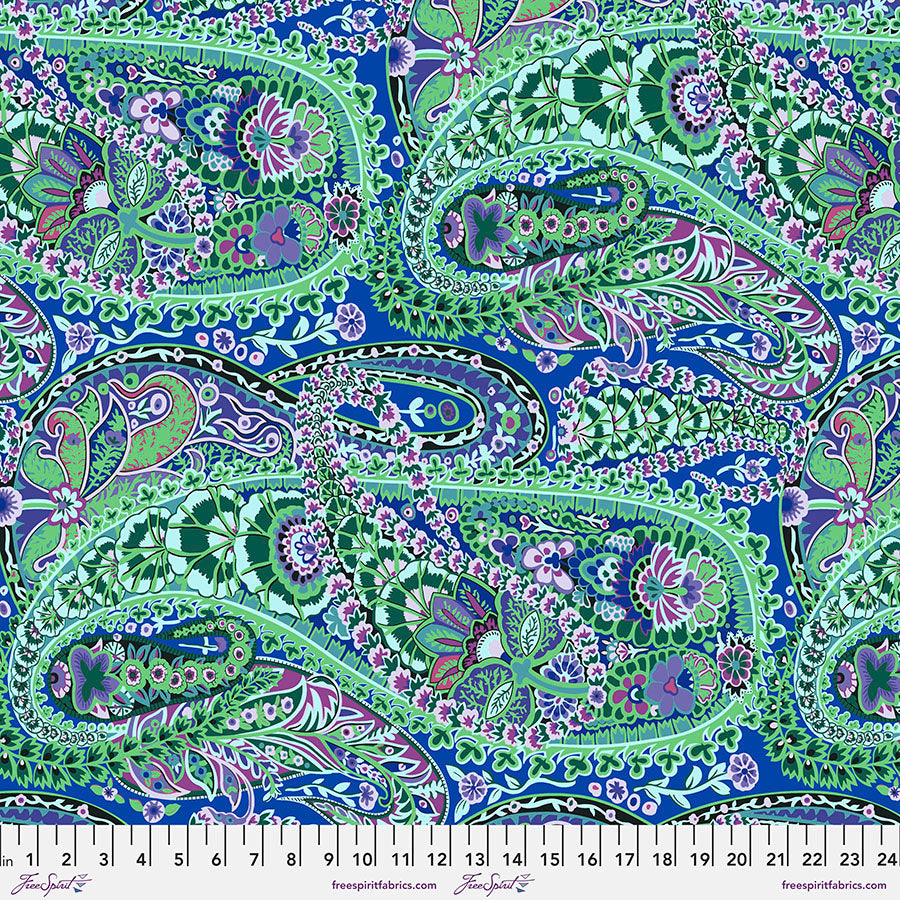 Kaffe Fassett : Paisley Jungle in Cobalt : Free Spirit