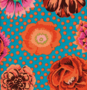 Kaffe Fassett : Big Blooms in Turquoise : Free Spirit