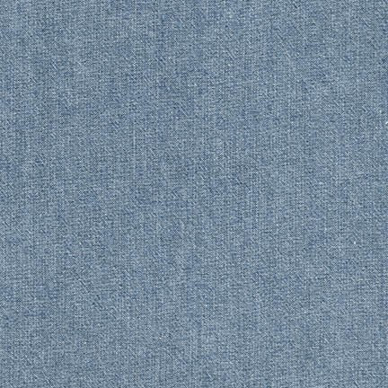 Indigo Chambray 4.5oz : Light Indigo Washed #1634 : Robert Kaufman