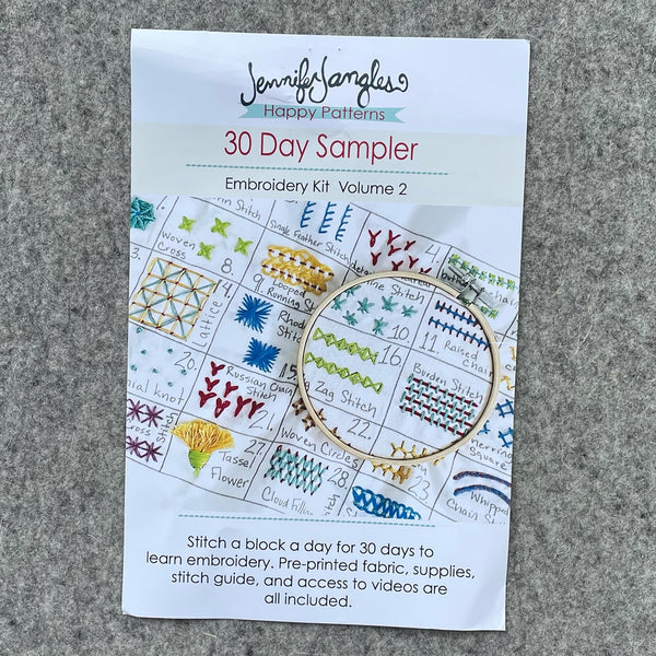 Jennifer Jangles 30 Day Embroidery Sampler Kit Vol. 2