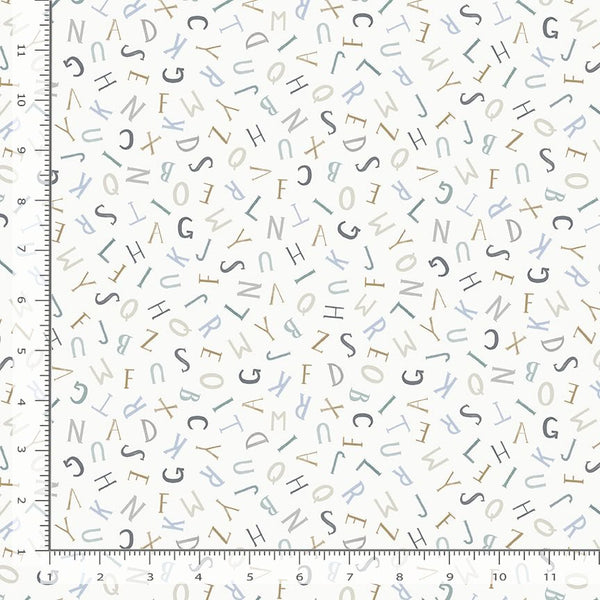 Full of Wonder : Tossed Alphabet in Cream : Timeless Treasures