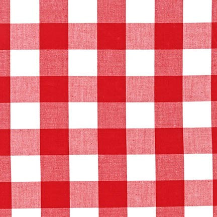 Carolina Gingham 1" : Red : Robert Kaufman