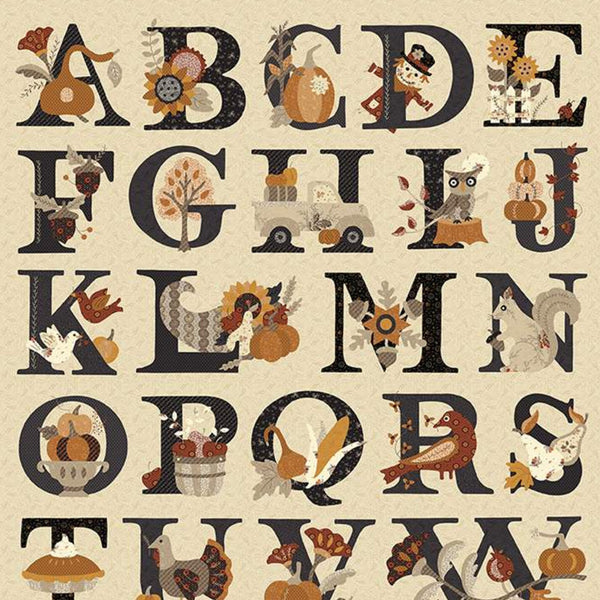 Bountiful Autumn by Stacy West : Fall Alphabet Panel : Riley Blake