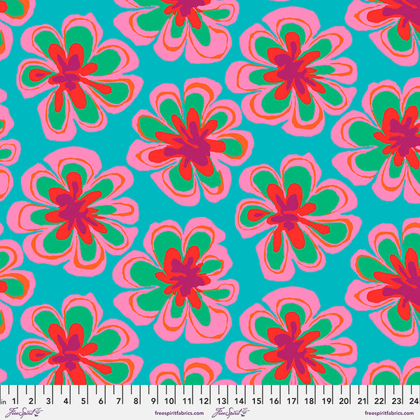 Brandon Mably : Funky Flora in Aqua : Free Spirit