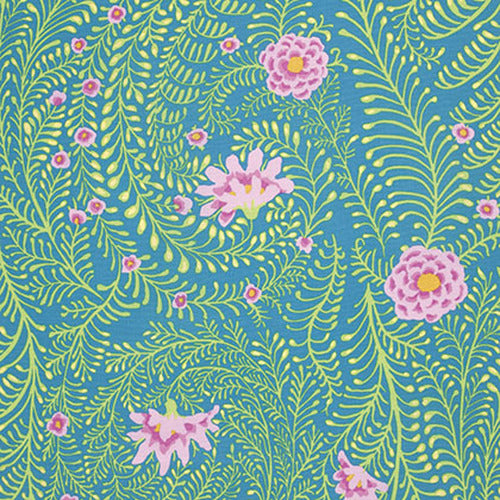 Kaffe Fassett : Ferns in Turquoise : Free Spirit