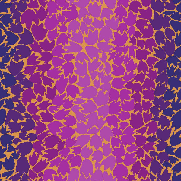 Kaffe Fassett : Ombre Leaves in Purple : Free Spirit