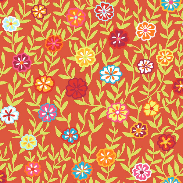 Kaffe Fassett : Busy Lizzy in Red : Free Spirit