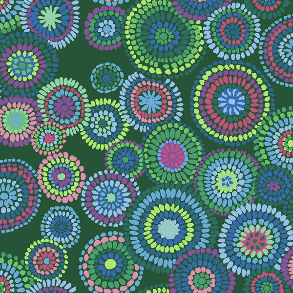 Kaffe Fassett : Mosaic Circles in Green : Free Spirit