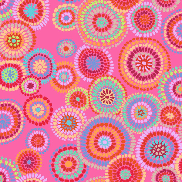 Kaffe Fassett : Mosaic Circles in Pink : Free Spirit