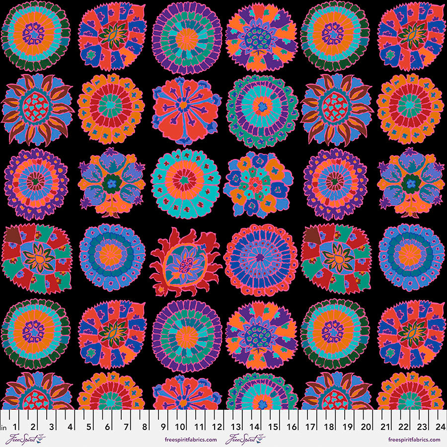 Kaffe Fassett : Carpet Cookies in Black : Free Spirit