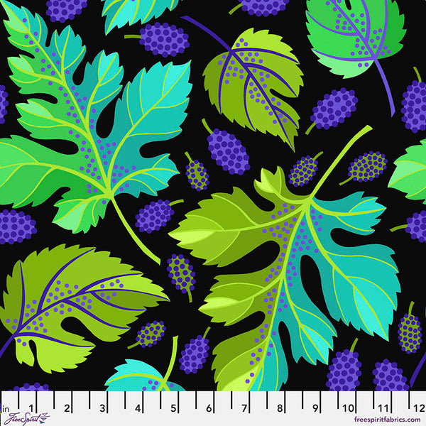 A New Leaf by Jane Sassaman : Mulberry in Black : Free Spirit