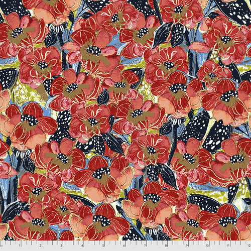 Boho Blooms by Kelli May-Krenz : Poppies in Red : Free Spirit
