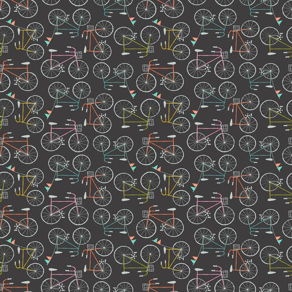 Wanderlust by Maude Asbury : Bike Ride in Charcoal : Free Spirit