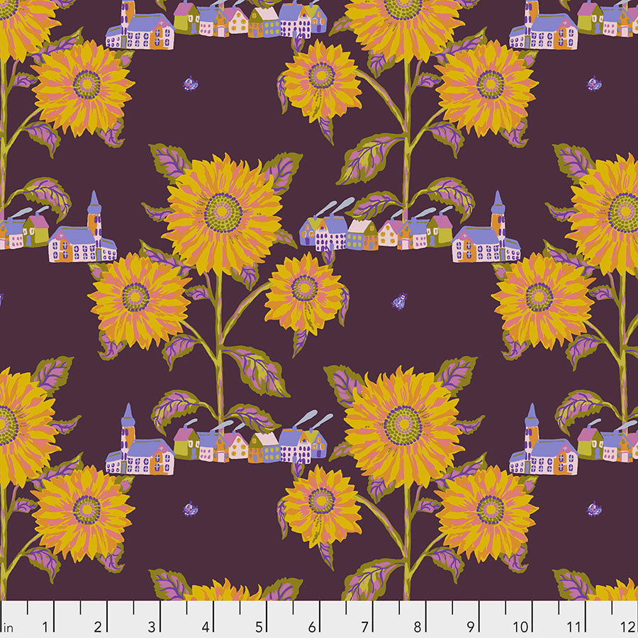 Souvenir by Nathalie Lete Conservatory Chapter 2 : Sunny Village in Maize : Free Spirit Fabrics
