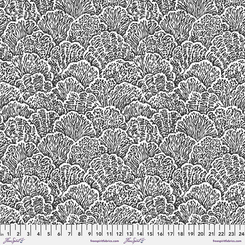 Treasure Island by Snow Leopard Designs : Sea Bed in White : Free Spirit