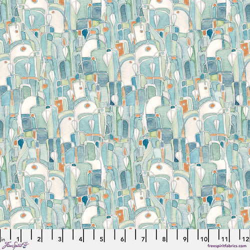 Touchstones by Shell Rummell : Mosaic Geo in Turquoise : Free Spirit