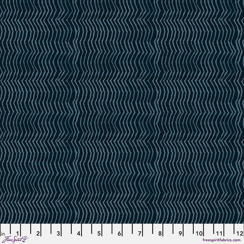 Touchstones by Shell Rummell : Chevron in Navy : Free Spirit
