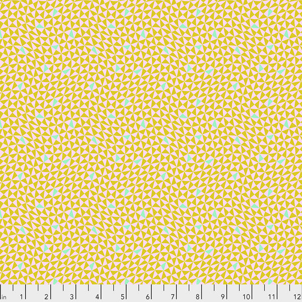 Monkey Wrench by Tula Pink : Hourglass in Mango : Free Spirit