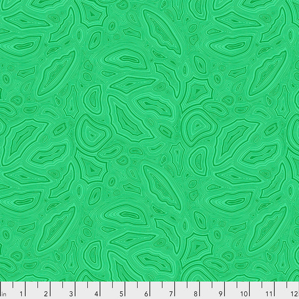 True Colors by Tula Pink : Mineral in Emerald : Free Spirit