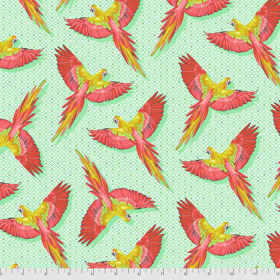 Daydreamer by Tula Pink : Macaw Ya Later in Mango : Free Spirit