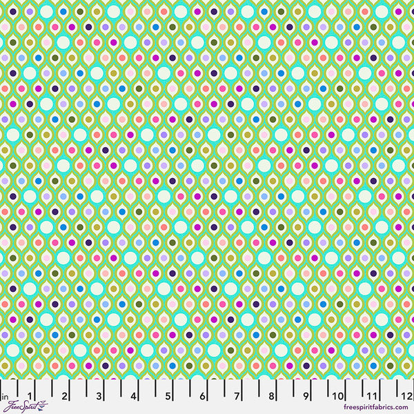 Parisville (Deja Vu) by Tula Pink : Eye Drops in Mint : Free Spirit