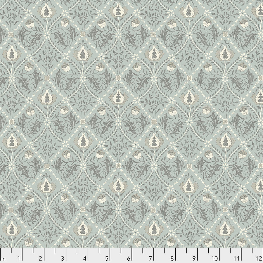 Pure Morris Mineral by Morris & Co : Pure Trellis in Mint : Free Spirit