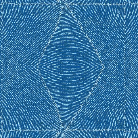 Plum Seeds in Blue by Kathleen Pitjara : M & S Textiles
