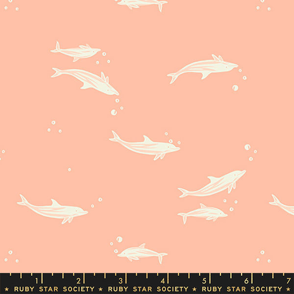 Florida Vol 2 by Sarah Watts : Dolphins in Peach : Ruby Star Society
